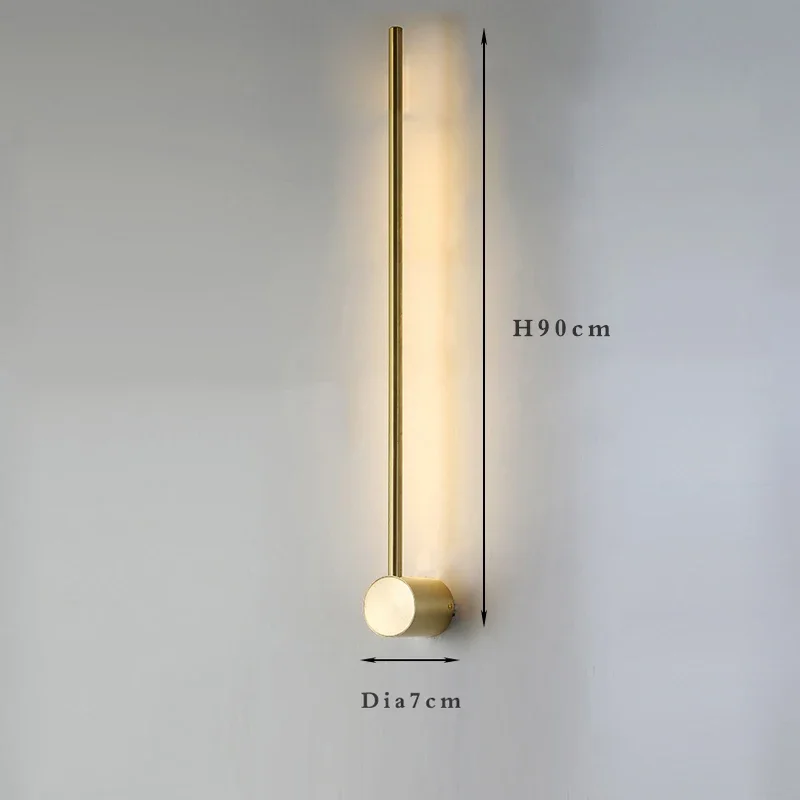Nordische Minimalistische Lineare Wandleuchte für moderne Hotel und Wohnräume