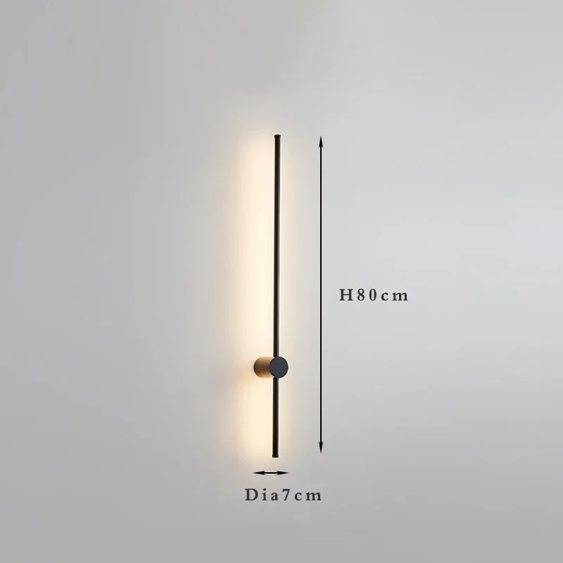Nordische Minimalistische Lineare Wandleuchte für moderne Hotel und Wohnräume
