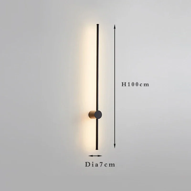 Nordische Minimalistische Lineare Wandleuchte für moderne Hotel und Wohnräume