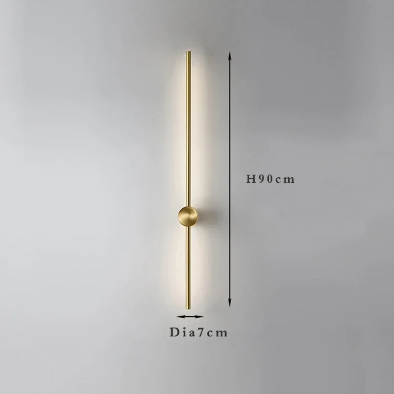 Nordische Minimalistische Lineare Wandleuchte für moderne Hotel und Wohnräume