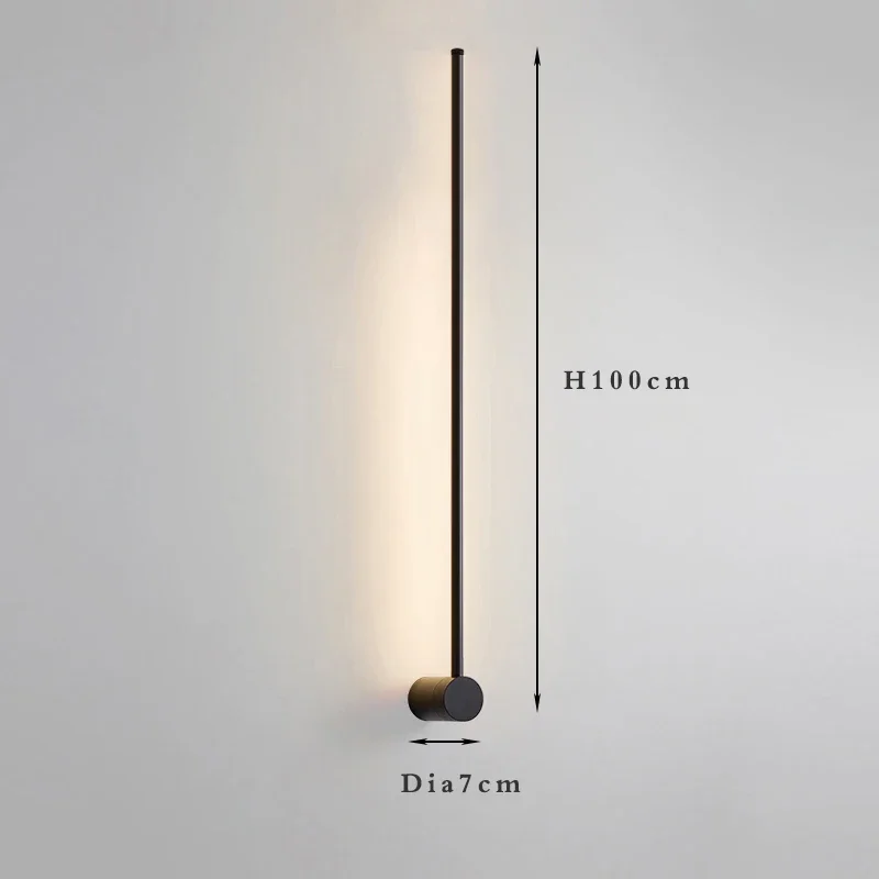 Nordische Minimalistische Lineare Wandleuchte für moderne Hotel und Wohnräume