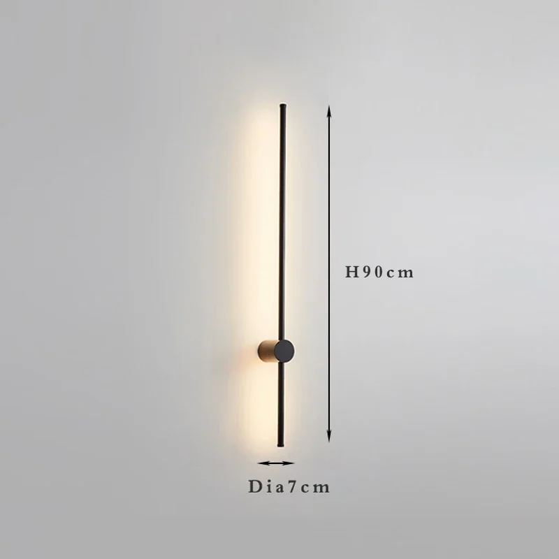 Nordische Minimalistische Lineare Wandleuchte für moderne Hotel und Wohnräume