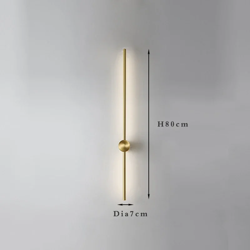 Nordische Minimalistische Lineare Wandleuchte für moderne Hotel und Wohnräume