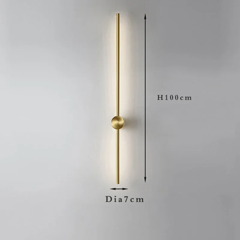 Nordische Minimalistische Lineare Wandleuchte für moderne Hotel und Wohnräume