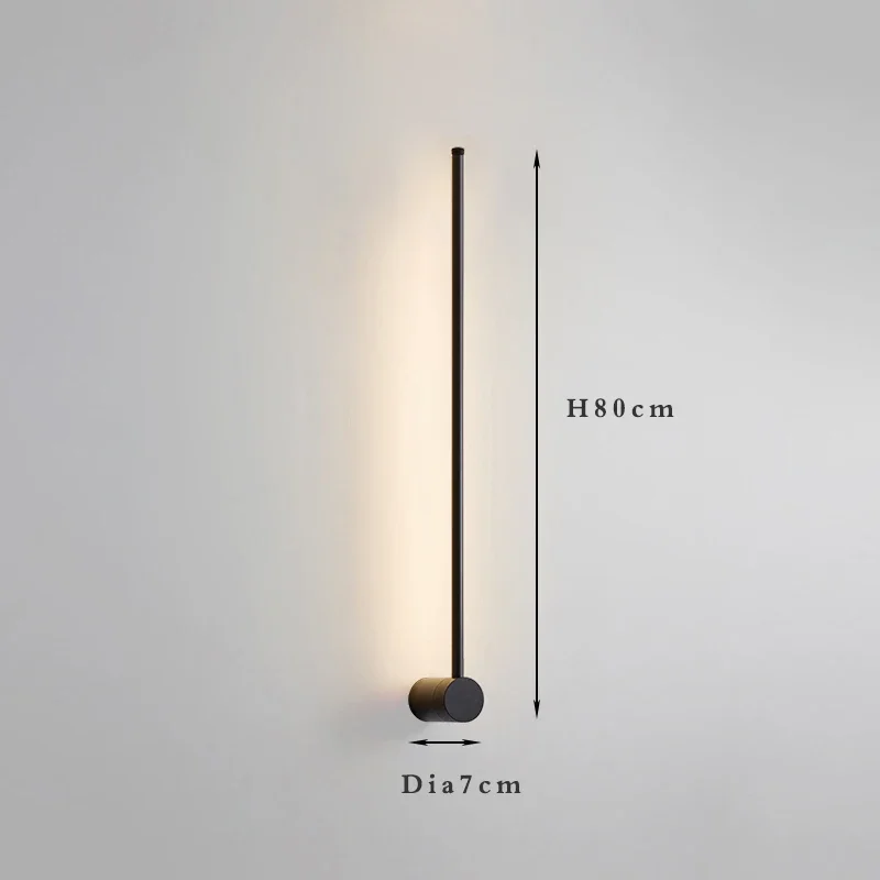Nordische Minimalistische Lineare Wandleuchte für moderne Hotel und Wohnräume