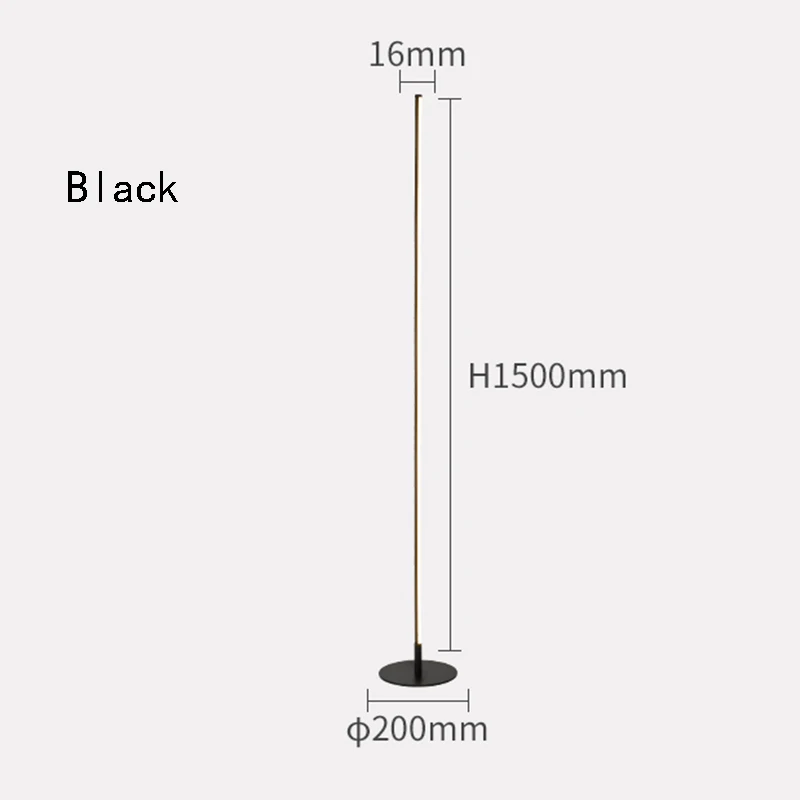 Minimalistische LED Stehlampe in Gold für Büro und Wohnzimmer