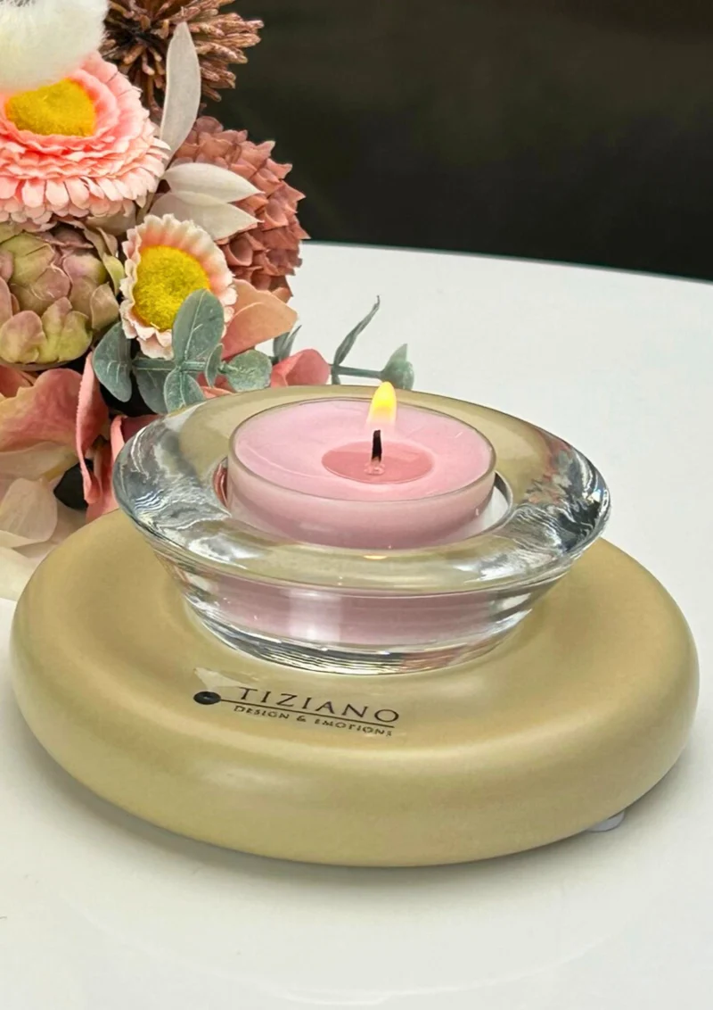 Tischlicht Lumina Avena mit Glas Trixy klar