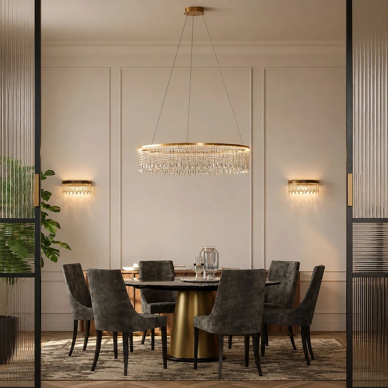 LED-Wandleuchte Vanesia Goldfarben