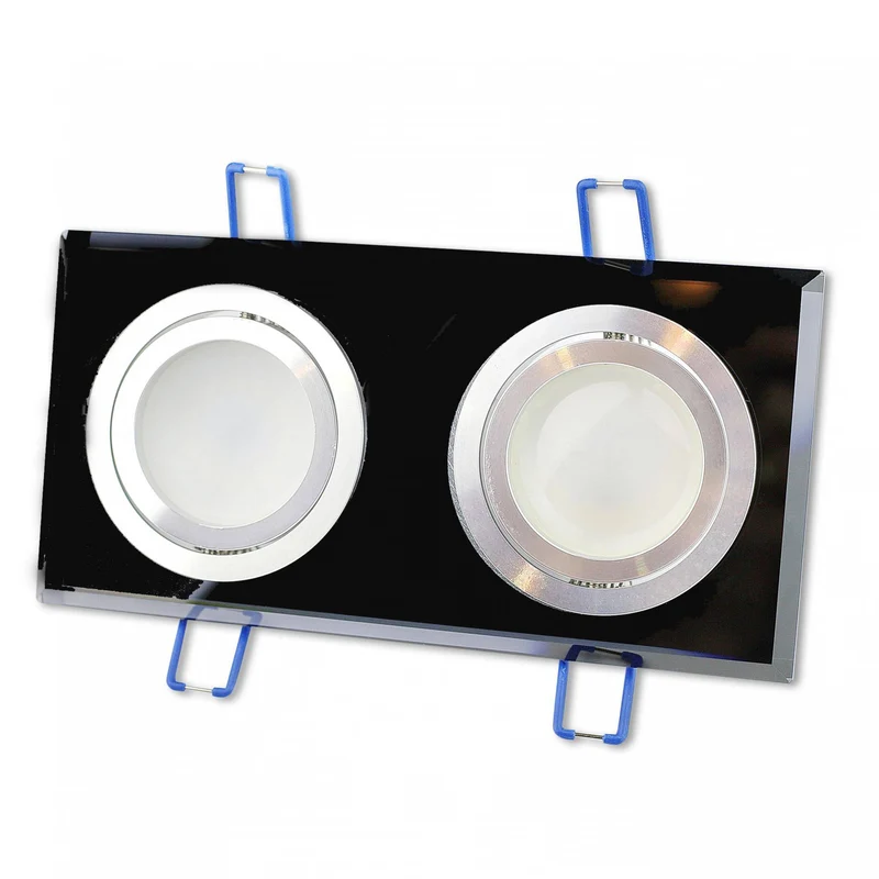 LED Einbaustrahler 5-7W Glas 2-fach Spot MR16 Einbauleuchte Deckenleuchte