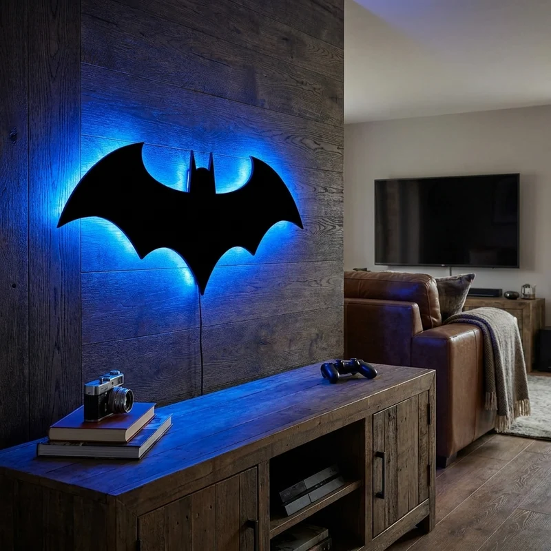 Moderne Holz Fledermaus Wandleuchte für Schlafzimmer und Atmosphären-Deko