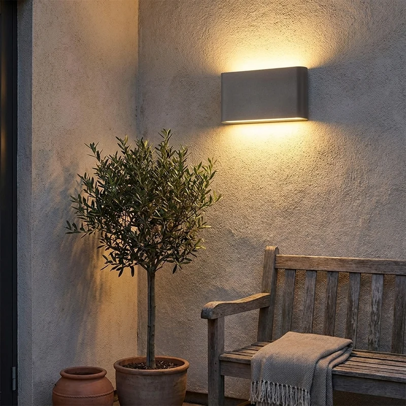 Moderne LED Wandleuchte Aluminium für Innen und Außen Architektur