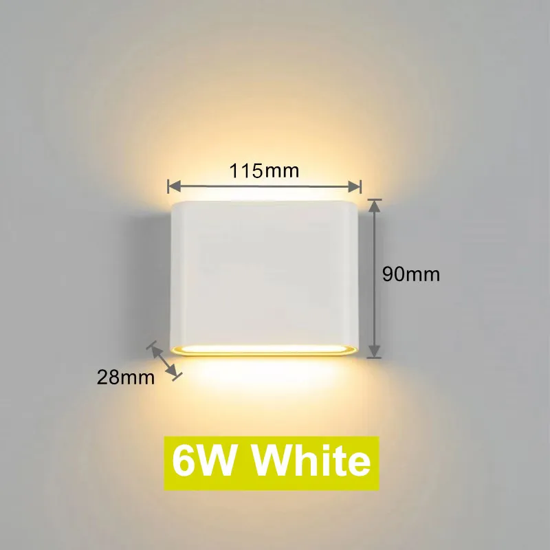Moderne LED Wandleuchte Aluminium für Innen und Außen Architektur