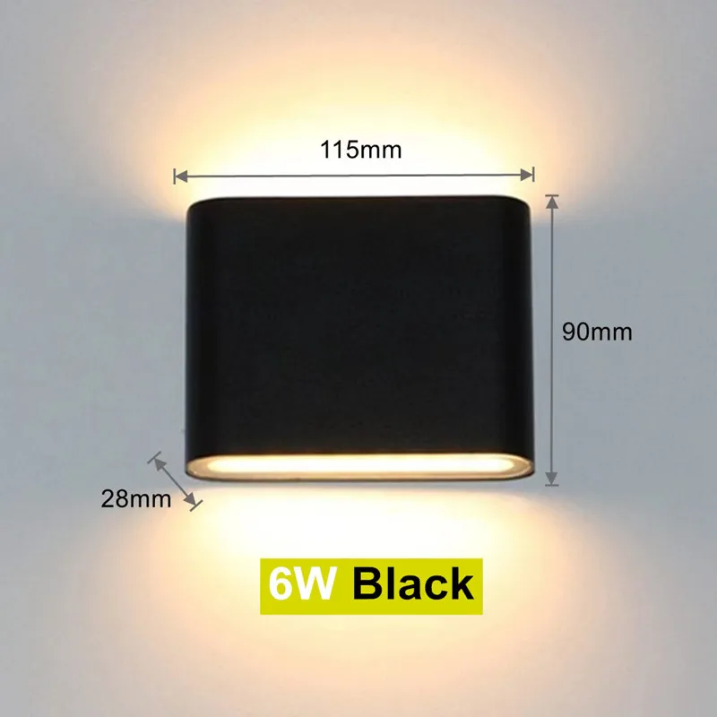 Moderne LED Wandleuchte Aluminium für Innen und Außen Architektur