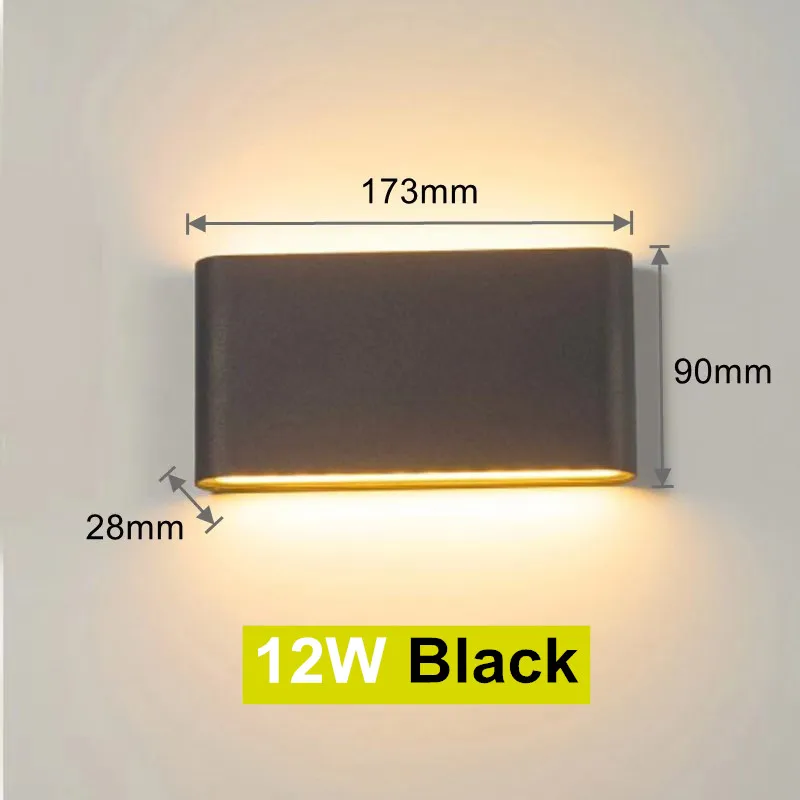 Moderne LED Wandleuchte Aluminium für Innen und Außen Architektur