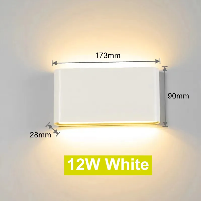 Moderne LED Wandleuchte Aluminium für Innen und Außen Architektur