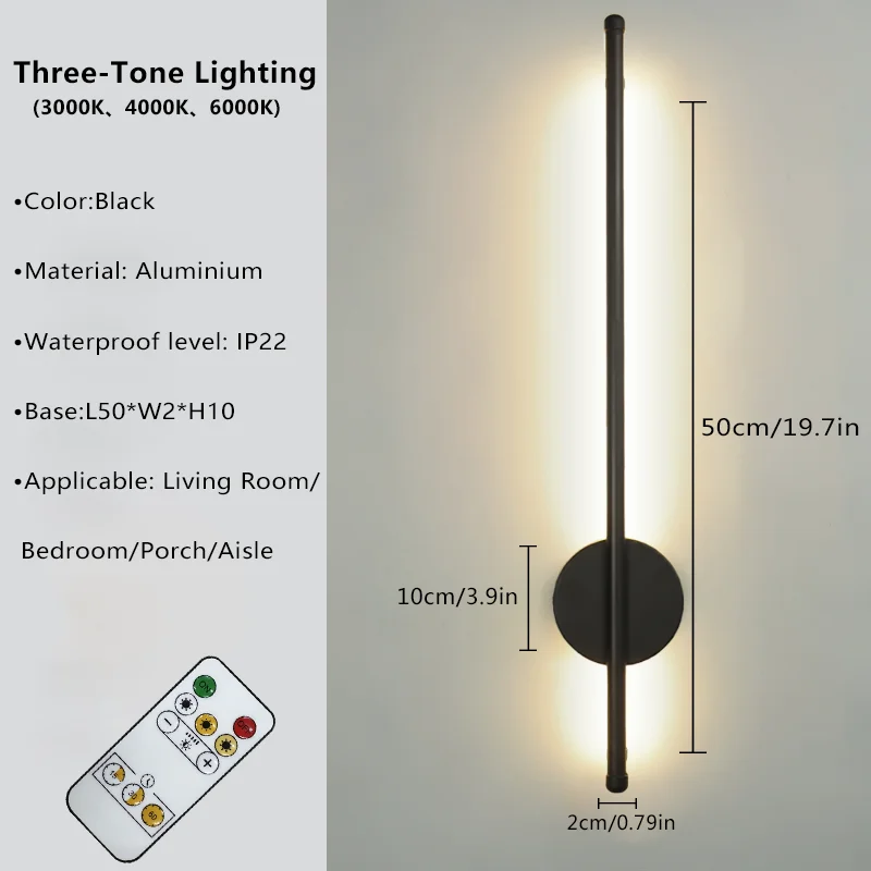 Moderne Magnetische Wiederaufladbare LED Wandleuchte für Wohnzimmer und Flur