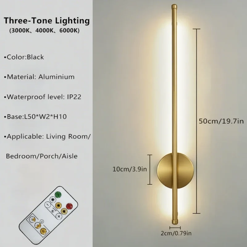Moderne Magnetische Wiederaufladbare LED Wandleuchte für Wohnzimmer und Flur