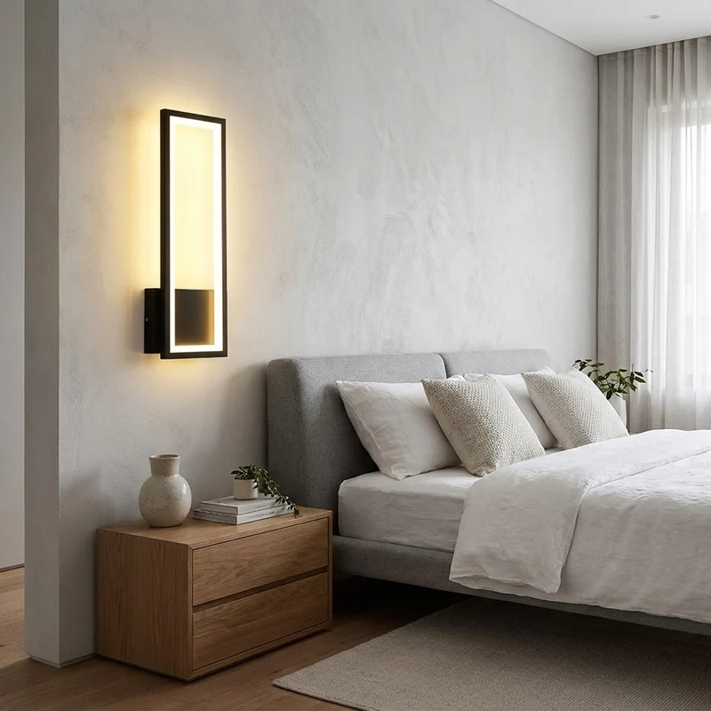 Moderne LED Wandleuchte für Schlafzimmer Nachttisch und Wohnzimmer