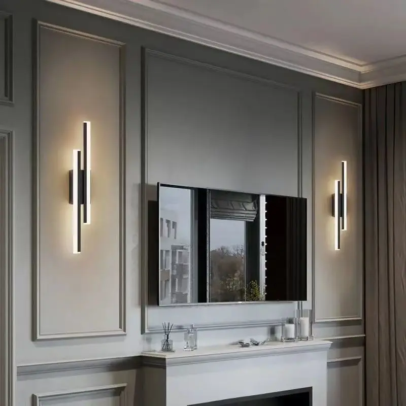 Moderne Kupfer Wandleuchte mit Acryl-Schirm für Wohnzimmer und Flur
