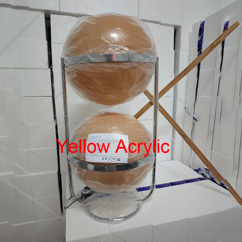 LED Stehlampe mit Kugelschirm aus Edelstahl und Acryl für Wohnzimmer