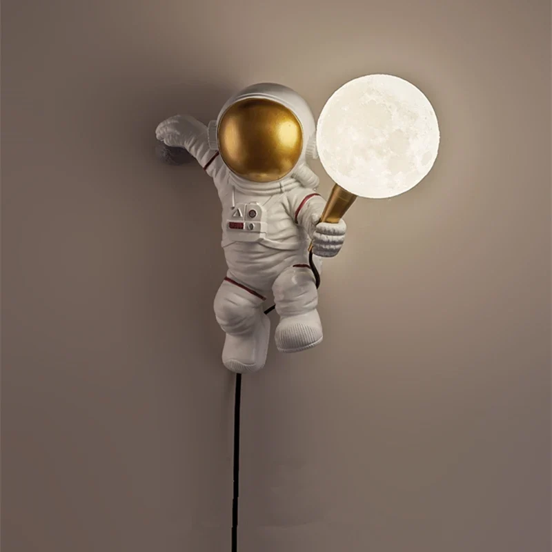 Astronaut Mond LED Wandleuchte für Kinderzimmer und Spielzimmer