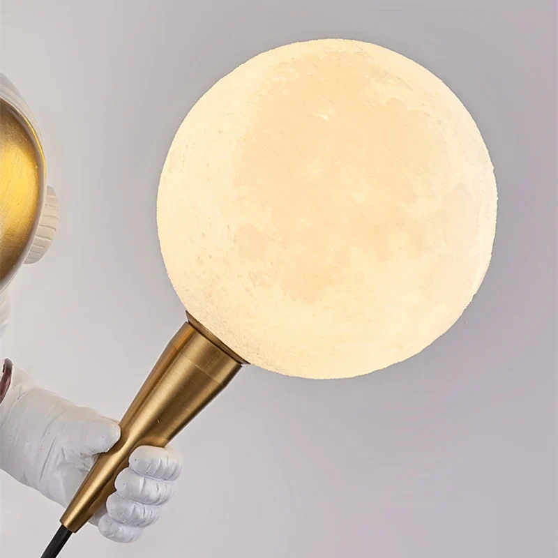 Astronaut Mond LED Wandleuchte für Kinderzimmer und Spielzimmer