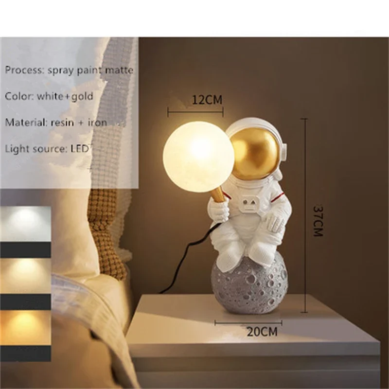 Astronaut Mond LED Wandleuchte für Kinderzimmer und Spielzimmer
