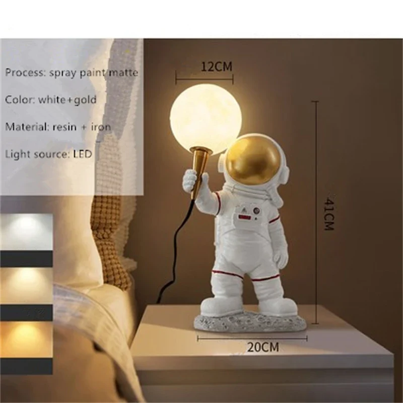 Astronaut Mond LED Wandleuchte für Kinderzimmer und Spielzimmer