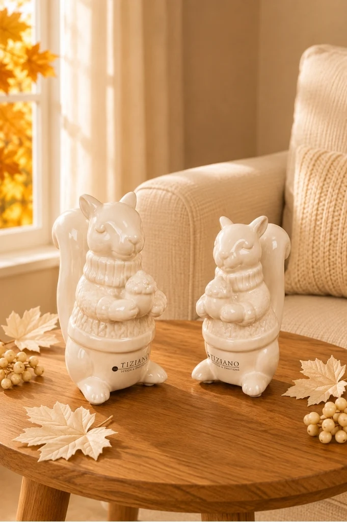 Eichhörnchen Robert mit Pullover creme-weiß