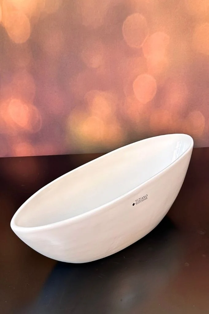 Schale Riva schräg creme-weiß
