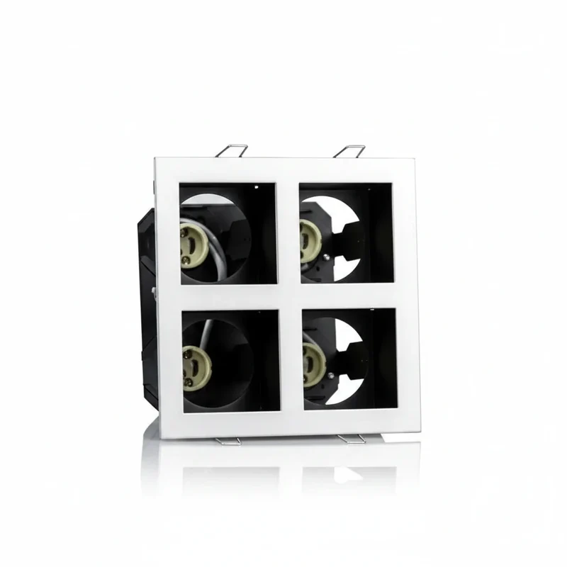 AVANTGARDE Einbaustrahler 4-flammig GU10 – quadratisch, 165 × 165 mm