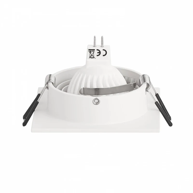 LED Einbaustrahler 5-7W weiß eckig MR16 12V 80mm Bohrloch schwenkbar