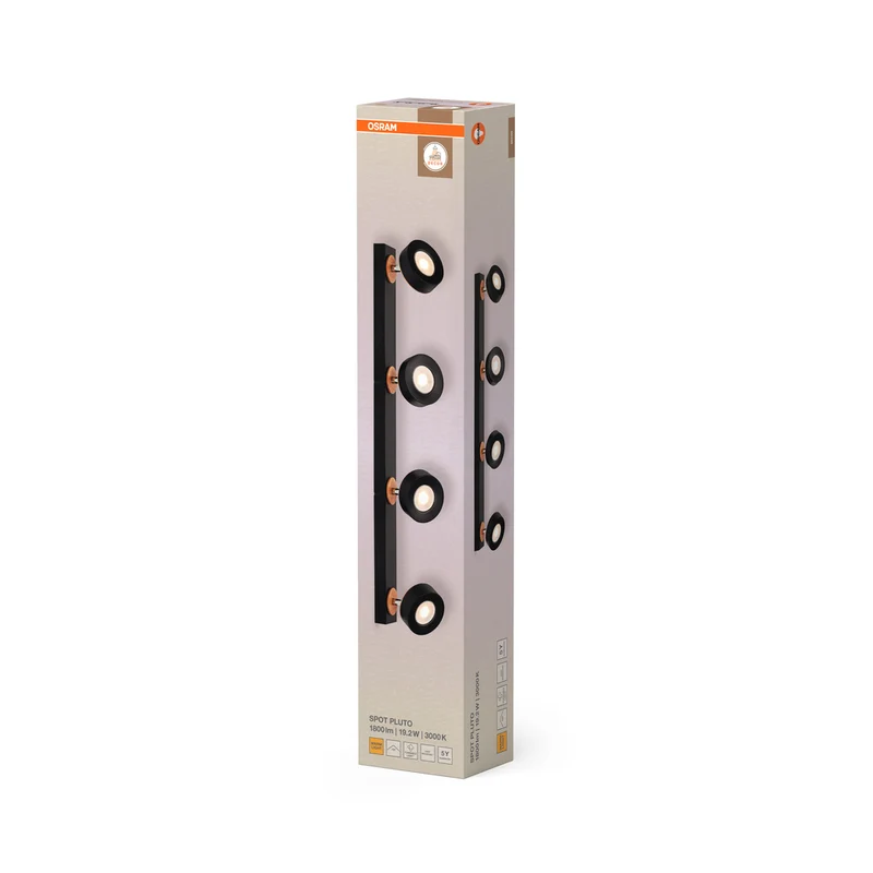 OSRAM DECOR SPOT PLUTO Deckenleuchte, 19,2W, 1.250lm, schwarz
