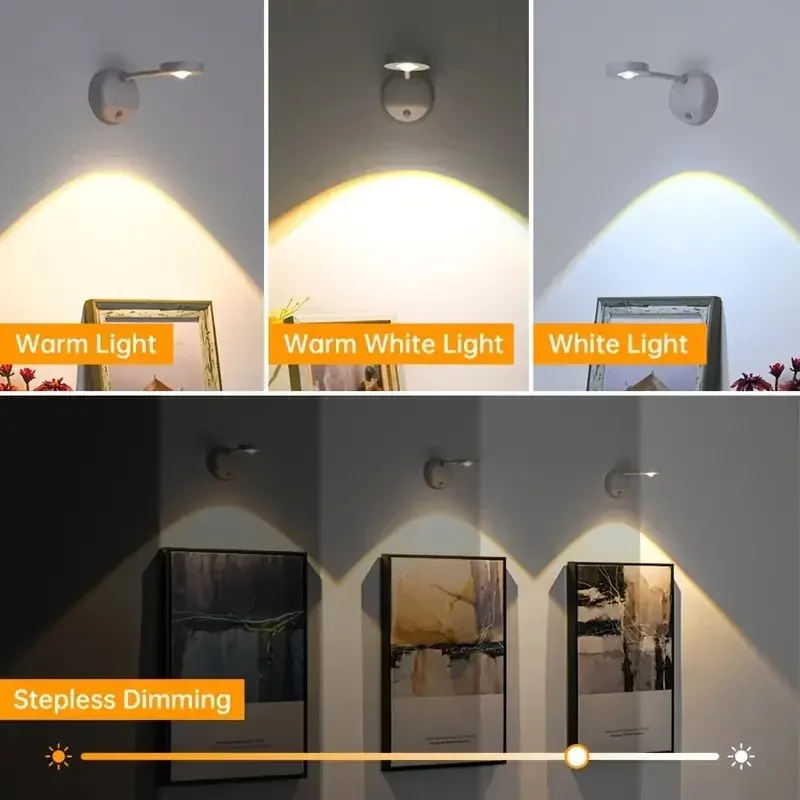Dimmbare LED Bewegungsmelder Kunst-Spotlight für Galerie und Wandbeleuchtung