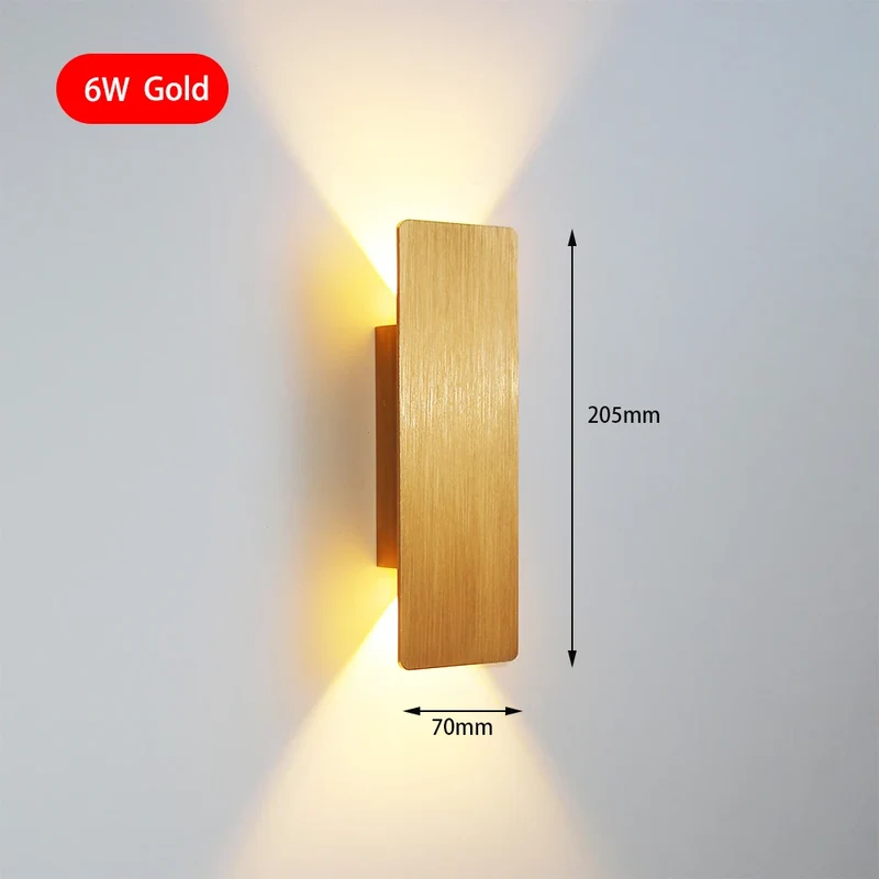 Moderne Aluminium LED Wandleuchte für Schlafzimmer, Flur und Wohnzimmer