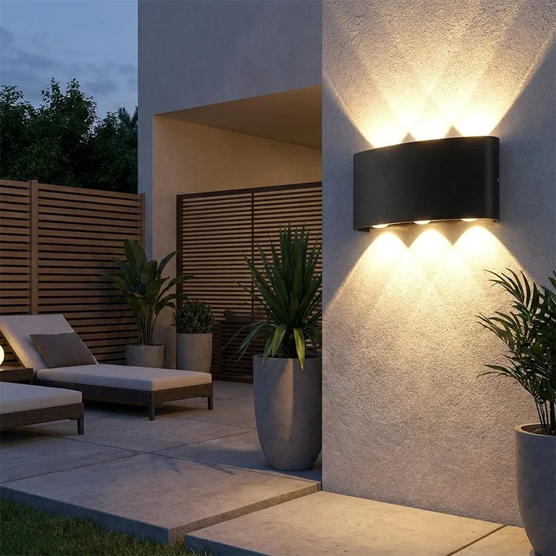 Moderne LED Wandleuchte für Innen und Außen Architekturbeleuchtung