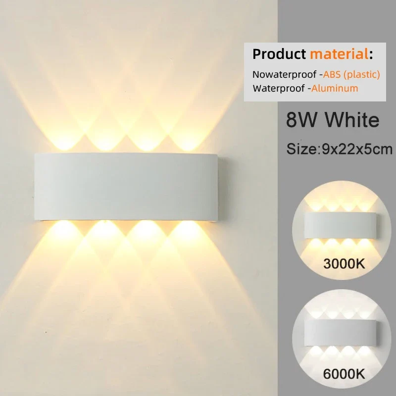 Moderne LED Wandleuchte für Innen und Außen Architekturbeleuchtung