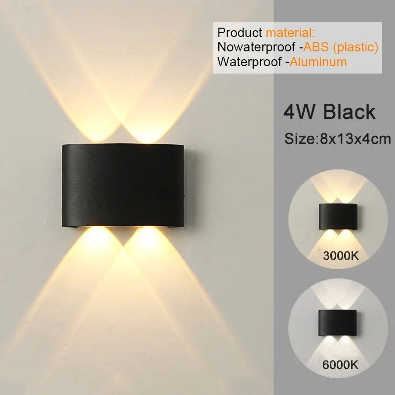 Moderne LED Wandleuchte für Innen und Außen Architekturbeleuchtung