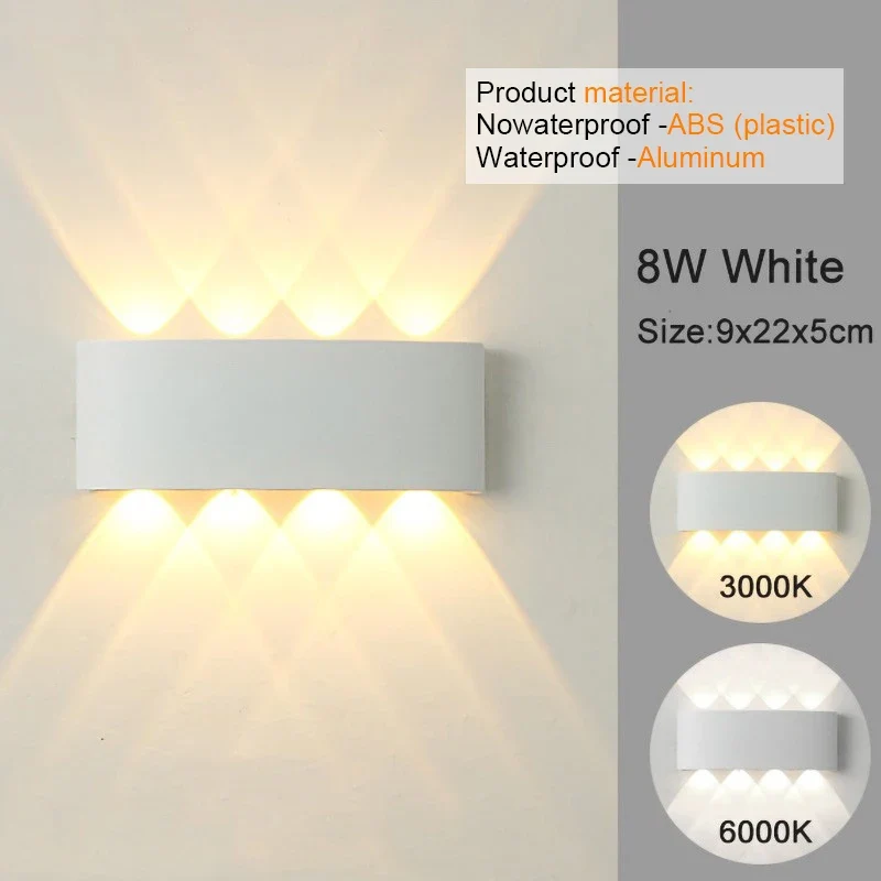 Moderne LED Wandleuchte für Innen und Außen Architekturbeleuchtung
