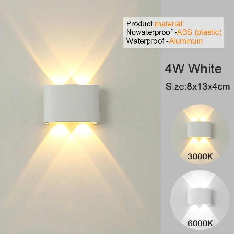Moderne LED Wandleuchte für Innen und Außen Architekturbeleuchtung