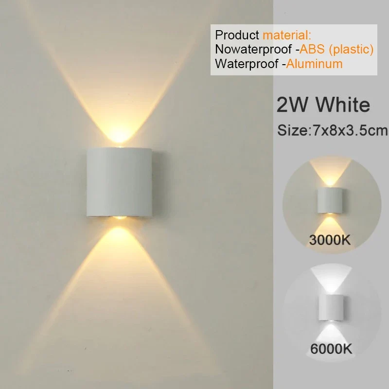 Moderne LED Wandleuchte für Innen und Außen Architekturbeleuchtung