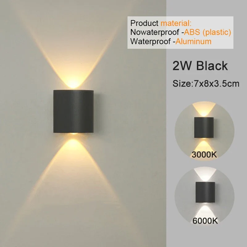 Moderne LED Wandleuchte für Innen und Außen Architekturbeleuchtung