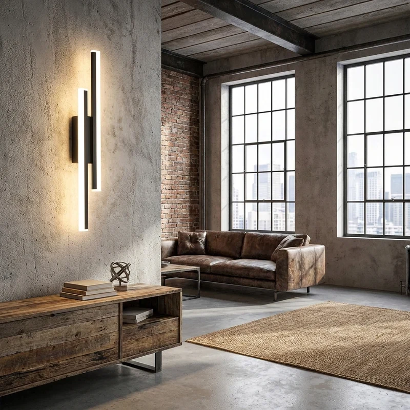 Moderne Kupfer Rohr Wandleuchte mit Acryl-Schirm für elegante Wohnräume
