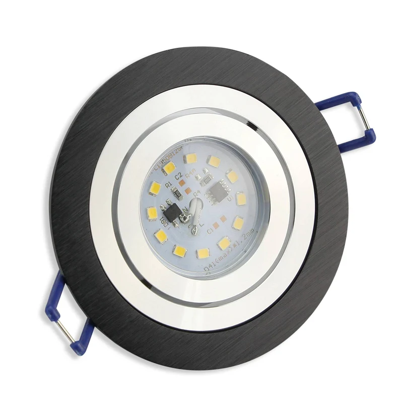 LED Einbaustrahler 230 Volt 5-7W rund eckig Einbauspot Alu 80mm Bohrloch Lampe