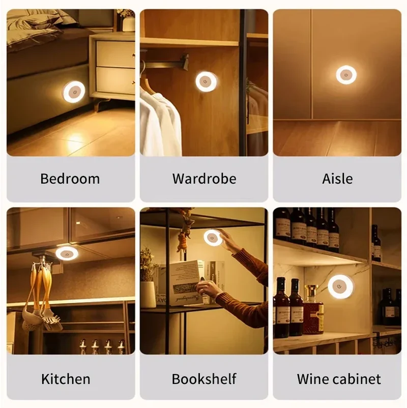 Dimmbare Magnetische LED Wandleuchte für Lesen, Schlafzimmer und Kleiderschrank