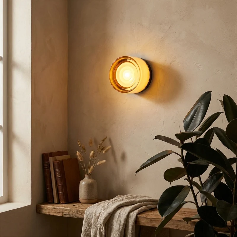 Moderne Farbige Glas Wandleuchte für Hotel Nachttisch und Schlafzimmer
