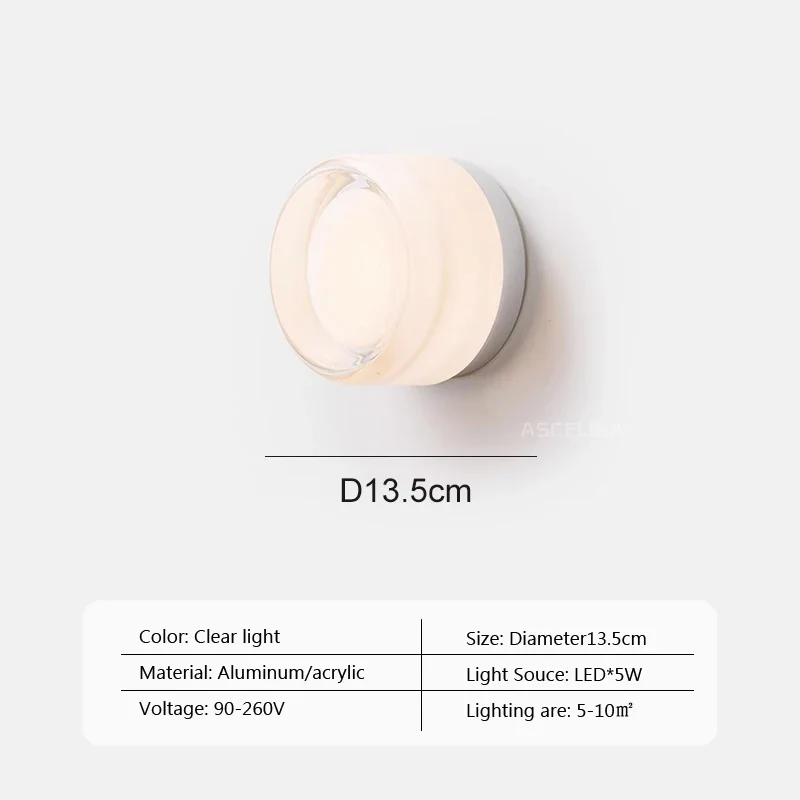 Moderne LED Wandleuchte mit Bernstein-Glas für elegante Wohnräume
