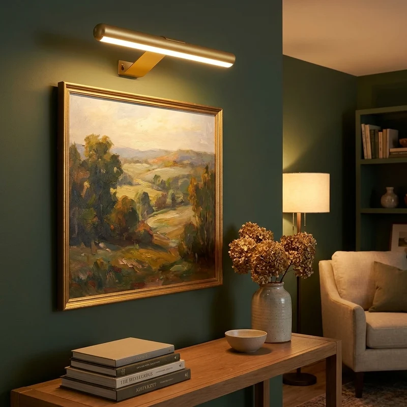 Wiederaufladbare LED Bildbeleuchtung mit Fernbedienung für Galerien und Wohnzimmer