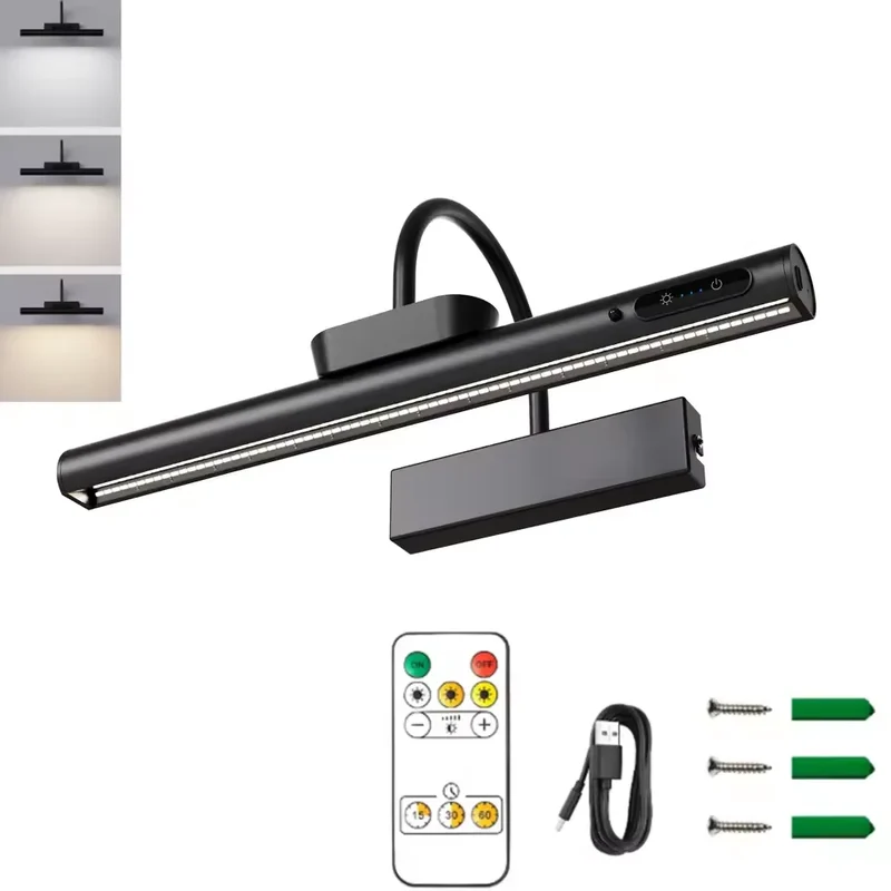 Wiederaufladbare LED Bildbeleuchtung mit Fernbedienung für Galerien und Wohnzimmer