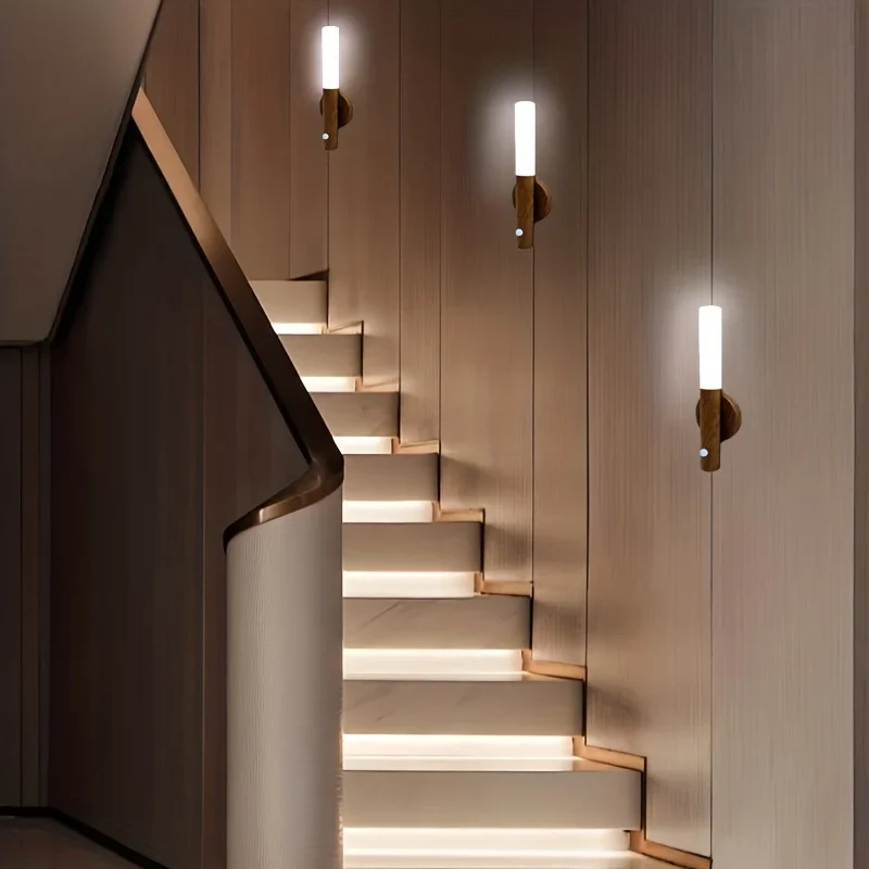 Wiederaufladbare LED Bewegungsmelder Wandleuchte für Flur und moderne Heimdekoration